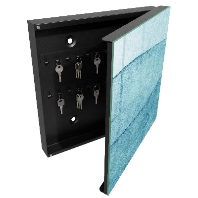 Schlüsselschrank für den Flur in blauer Texturoptik