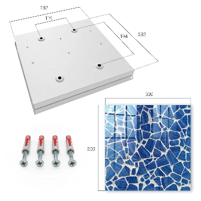 Schlüsselkasten modern Blaues Mosaik
