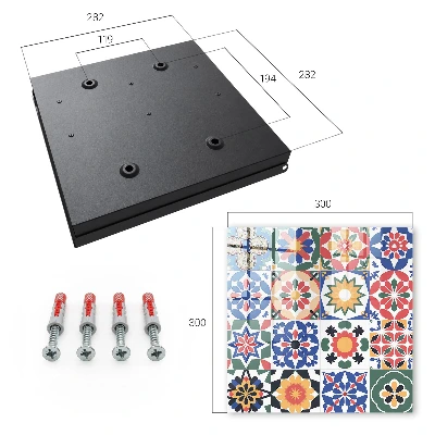 Schlüsselschrank für den Flur Blumenmosaik