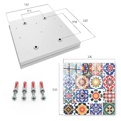 Schlüsselschrank für den Flur Blumenmosaik