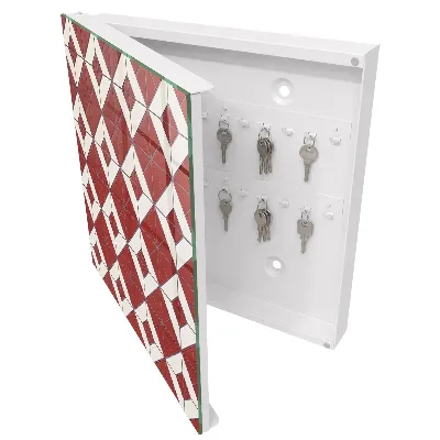 Schlüsselschrank für den Flur Rotes Mosaik