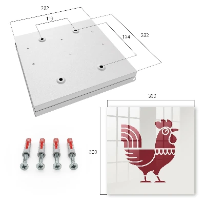 Schlüsselkasten modern Rooster Folk-Stil