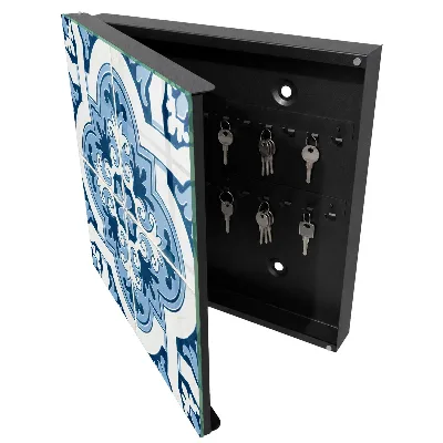 Schlüsselschrank Blaue Fliesen