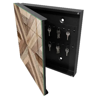 Schlüsselschrank Holzgeometrie