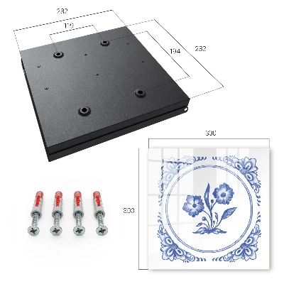 Schlüsselschrank für den Flur Blaue Blumen