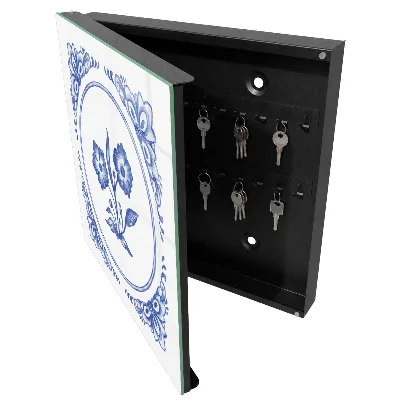 Schlüsselschrank für den Flur Blaue Blumen
