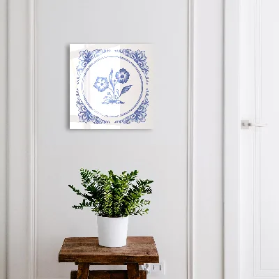 Schlüsselschrank für den Flur Blaue Blumen