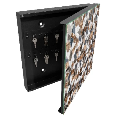 Schlüsselschrank mit geometrischem Mosaik