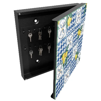 Schlüsselschrank für den Flur mit Zitronenfliesen-Design