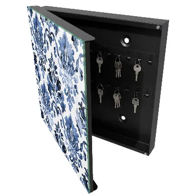 Schlüsselkasten modern Blaue Ornamente