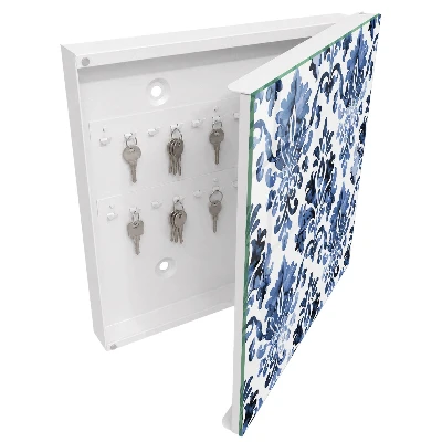 Schlüsselkasten modern Blaue Ornamente