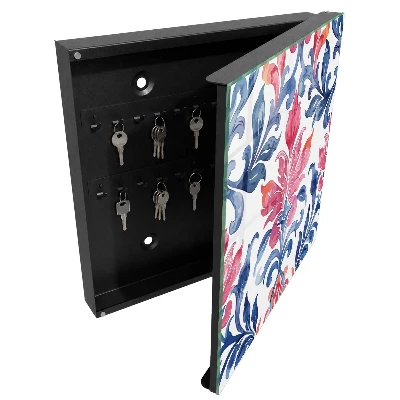 Schlüsselschrank mit bunten Ornamenten