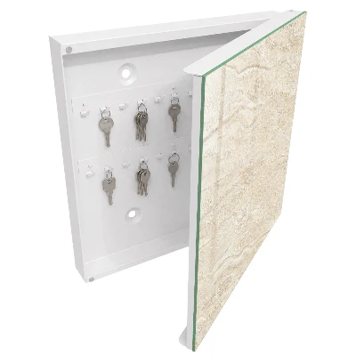 Schlüsselschrank Beige Wellen