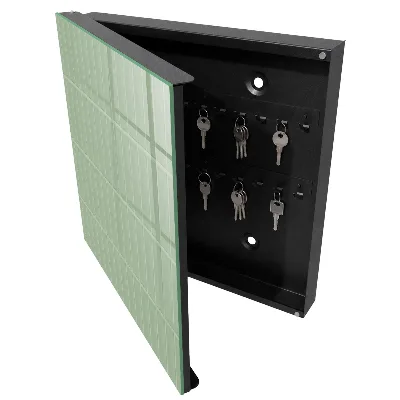 Schlüsselschrank Grün kariert