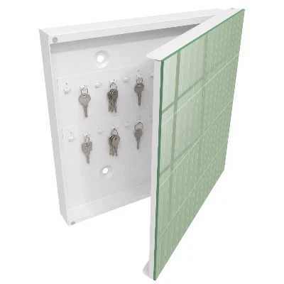 Schlüsselschrank Grün kariert