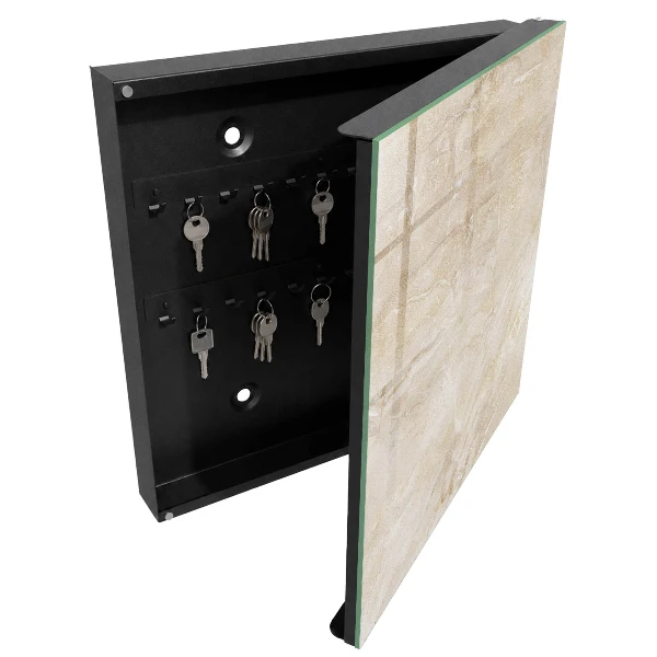 Schlüsselschrank für den Flur Beiger Marmor