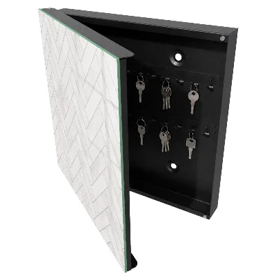 Schlüsselschrank Marmor-Fischgrätmuster