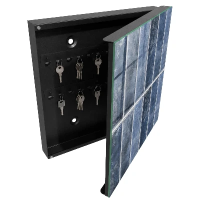 Schlüsselschrank für den Flur Blaue Fliesen
