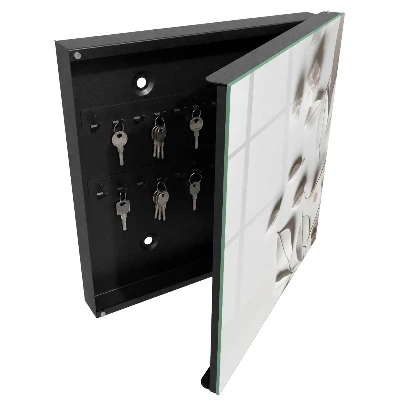 Schlüsselschrank Weiße Blätter