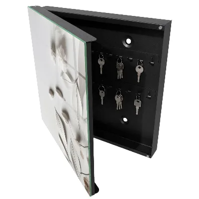 Schlüsselschrank Weiße Blätter