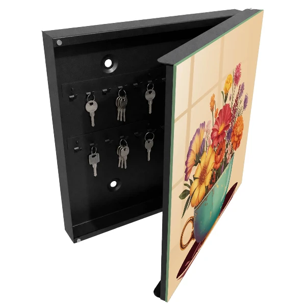 Schlüsselschrank für den Flur Blumenbecher