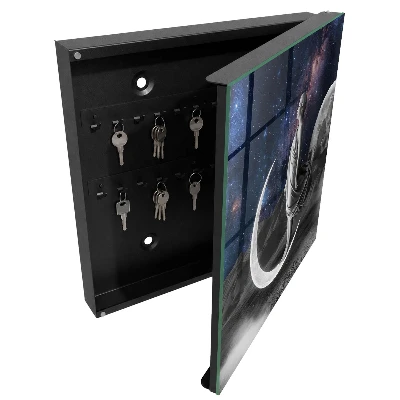 Moderner Schlüsselkasten mit Weltraumfantasie-Motiv