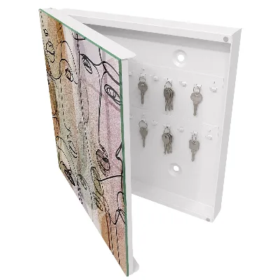 Schlüsselschrank Strichzeichnung