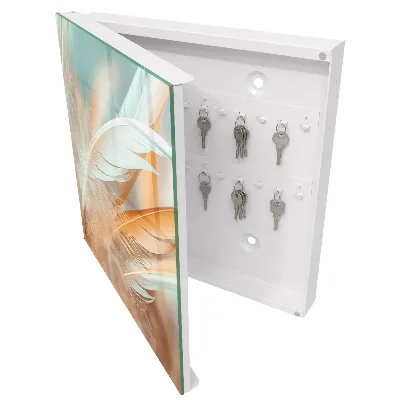 Schlüsselschrank Pastellfarbene Federn