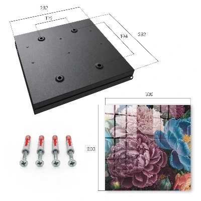 Schlüsselkasten modern Bunte Blumen