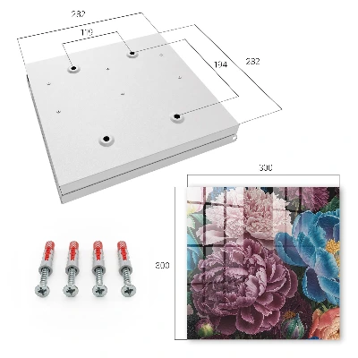 Schlüsselkasten modern Bunte Blumen