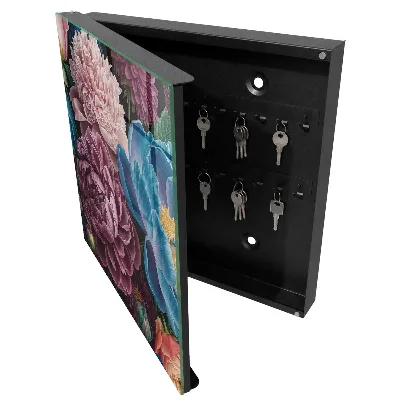 Schlüsselkasten modern Bunte Blumen