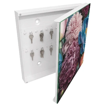 Schlüsselkasten modern Bunte Blumen