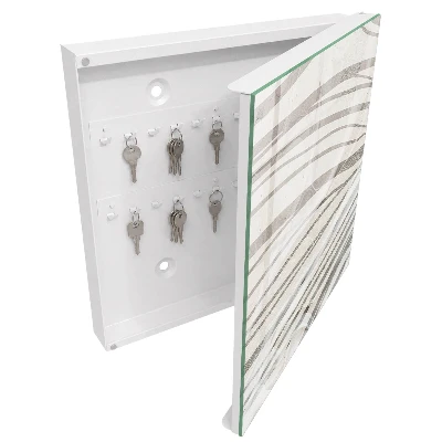 Schlüsselkasten modern Wellen von Grau