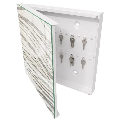 Schlüsselkasten modern Wellen von Grau