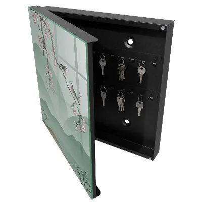Schlüsselschrank Vögel und Blumen