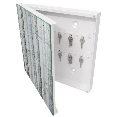 Schlüsselschrank für den Flur Birkennatur