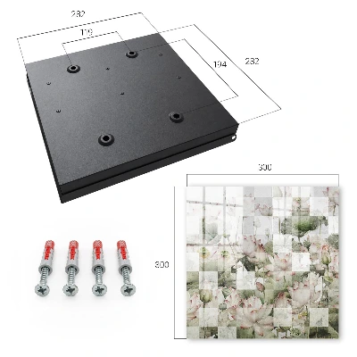 Schlüsselschrank für den Flur Geometrische Lilien