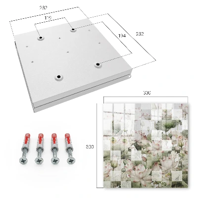 Schlüsselschrank für den Flur Geometrische Lilien