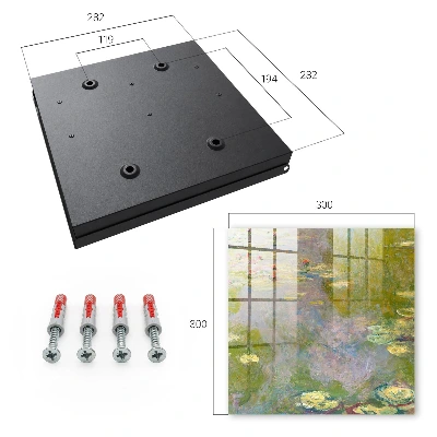 Schlüsselschrank für den Flur Claude Monet Seerosen