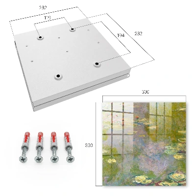 Schlüsselschrank für den Flur Claude Monet Seerosen