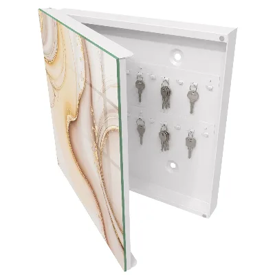 Schlüsselkasten modern Beige Wellen