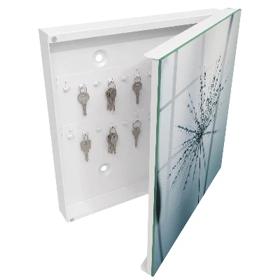Schlüsselschrank für den Flur Löwenzahn und Wassertropfen