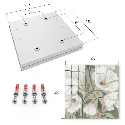 Schlüsselschrank für den Flur Beige Blüten