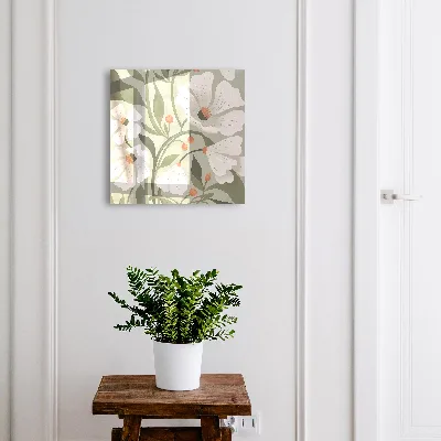 Schlüsselschrank für den Flur Beige Blüten