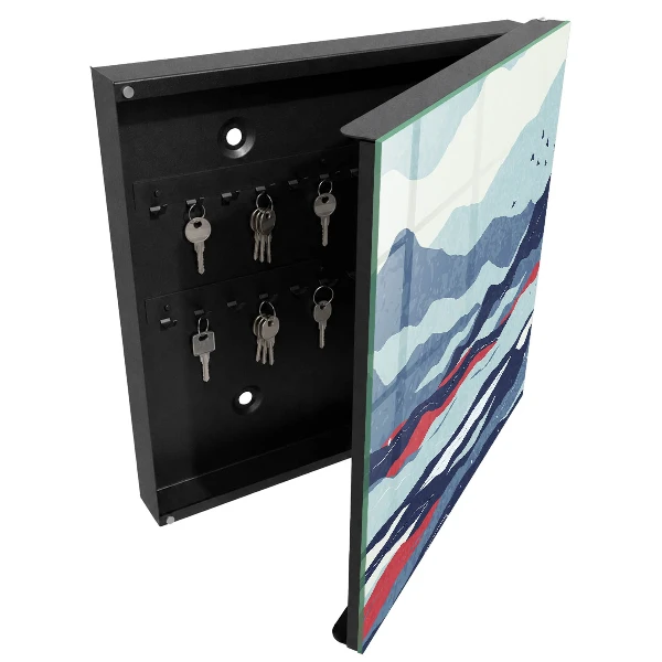Schlüsselschrank Blaue Wellen
