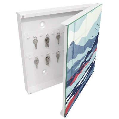 Schlüsselschrank Blaue Wellen