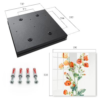Schlüsselschrank Orangefarbene Mohnblumen