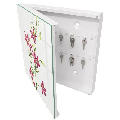 Schlüsselschrank für den Flur Rosa Blüten