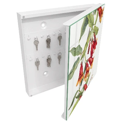 Schlüsselkasten modern Rote Blüten