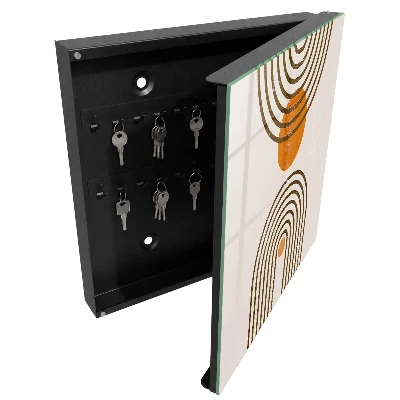 Schlüsselschrank Retro-Geometrie